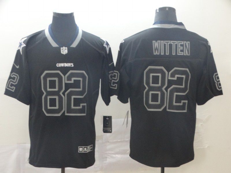 Men Dallas cowboys #82 Witten Black Nike Lights Out Black Color Rush Limited Jersey->dallas cowboys->NFL Jersey